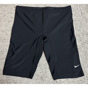 Nike Swim Mens Size 34 Hydra Solid Jammer Black Swoosh 11"